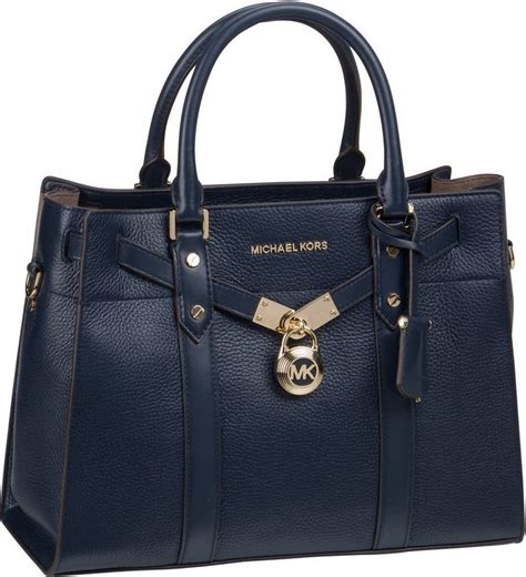 michael kors hamilton satchel blue silver|Michael Kors nouveau Hamilton.